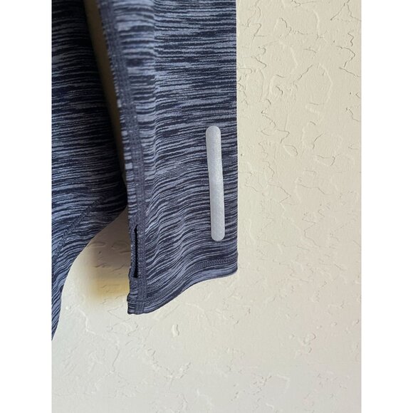 New! ZYIA Spacedye Gray Charcoal Long Sleeve Split Back T-Shirt - Picture 7 of 7